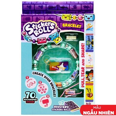 VÒNG ĐEO TAY DIY STICKERS ROLL KÈM THEO 70 MIẾNG DÁN MINI - 7126 (Q9018)  (H.TIME)