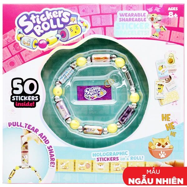 STICKER ROLL VÒNG ĐEO TAY DIY KÈM THEO 50 MIẾNG DÁN MINI - 7133 (Q9025) (H.TIME)