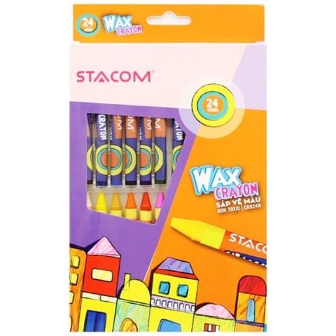 Bút Sáp Màu Wax Crayon - Stacom CR024W