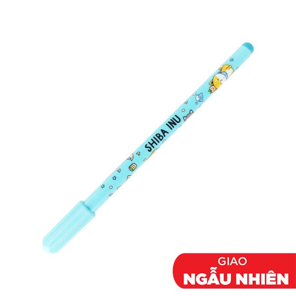 STACOM-GP106E_C- VIẾT BI MỰC GEL(XÓA ĐƯỢC) SHIBA INU 0.5MM  XANH-ĐEN(12C/H)(5390-ST)