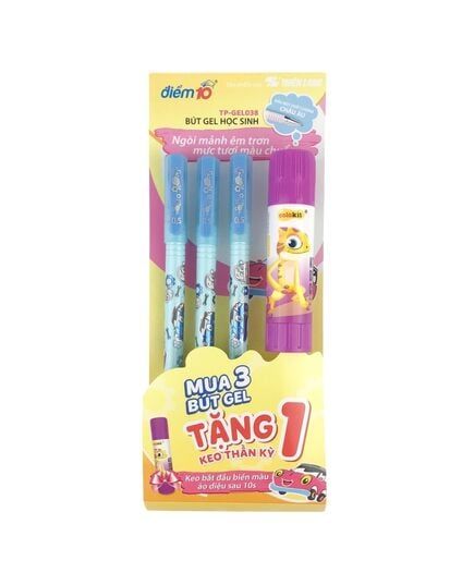 Bút Gel TP-GEL 038 Xanh Vỉ 3