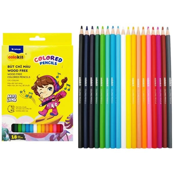 BÚT CHÌ MÀU WOODFREE CPC-C032/AK 18 MÀU(5404-TL)