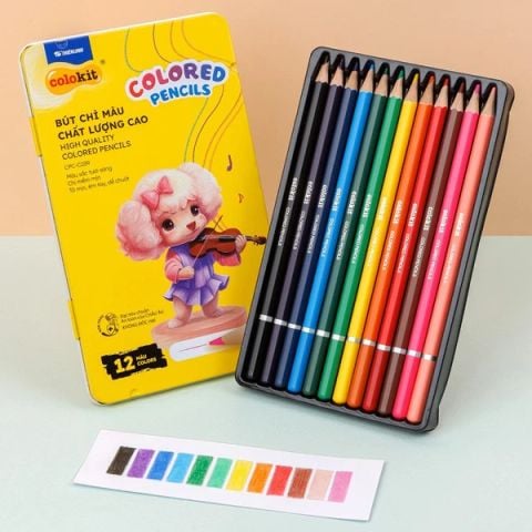 BÚT CHÌ MÀU CC HỘP THIẾC CPC-C039 12 MÀU(5404-TL)