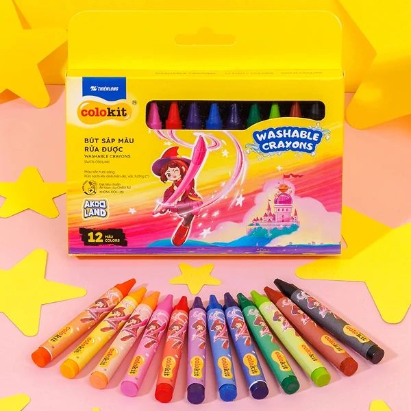 SÁP MÀU RỬA ĐƯỢC SWCR-C001/AK 12 MÀU (5404-TL)