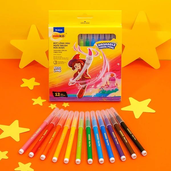 BÚT LÔNG MÀU RỬA ĐƯỢC SWM-C010/AK 12 MÀU (5404-TL)