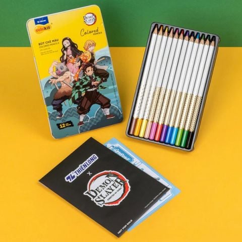 BÚT CHÌ MÀU HỘP THIẾC 12 MÀU CPC-C042/DS (5404-TL)