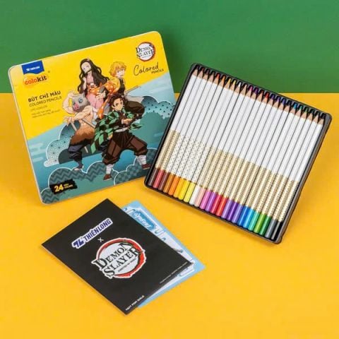 BÚT CHÌ MÀU HỘP THIẾC 24 MÀU CPC-C043/DS (5404-TL)