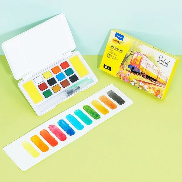 MÀU NƯỚC DẠNG NÉN WACO-C016 12 MÀU (5404-TL)