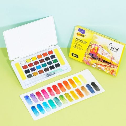 MÀU NƯỚC DẠNG NÉN WACO-C018 24 MÀU (5404-TL)
