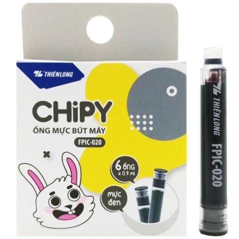 ỐNG MỰC BÚT MÁY CHIPY FPIC-020 ĐEN HỘP 6 (5404-TL)