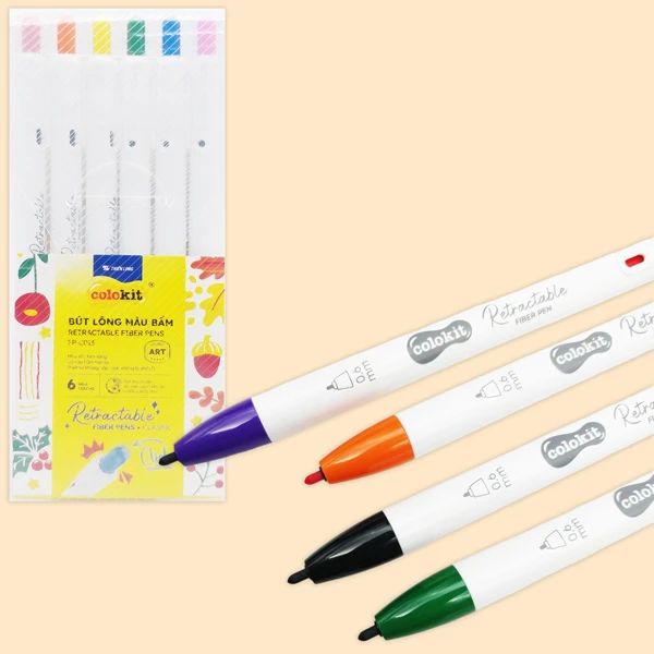 BÚT LÔNG MÀU BẤM FP-C013 6 MÀU (5404-TL)