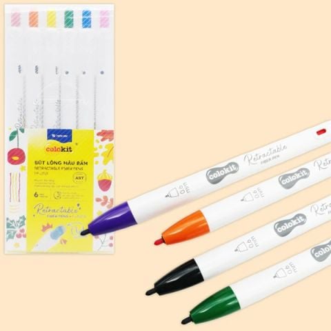 BÚT LÔNG MÀU BẤM FP-C013 6 MÀU (5404-TL)