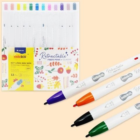 BÚT LÔNG MÀU BẤM FP-C014 12 MÀU (5404-TL)