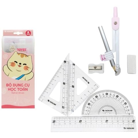 BỘ DỤNG CỤ HỌC TOÁN BTS-023 HỒNG (5404-TL)