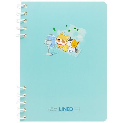 SỔ LÒ XO A5 MB-025 X.NGỌC 120T KẺ NGANG (5404-TL)