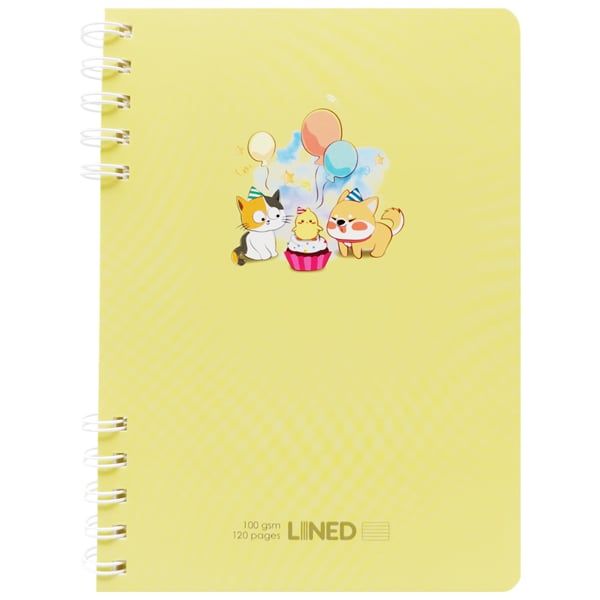 SỔ LÒ XO A5 MB-025 VÀNG 120T KẺ NGANG (5404-TL)