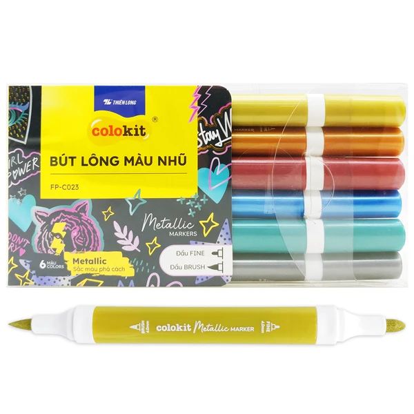 BÚT LÔNG MÀU FP-C023 METALLIC 6 MÀU (5404-TL)