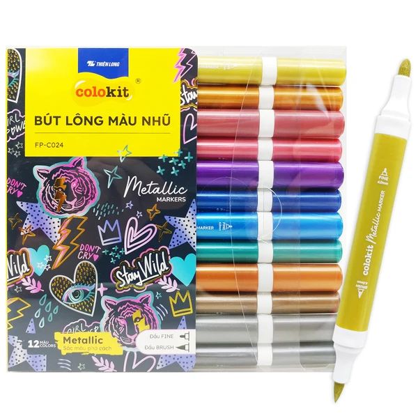 BÚT LÔNG MÀU FP-C024 METALLIC 12 MÀU (5404-TL)