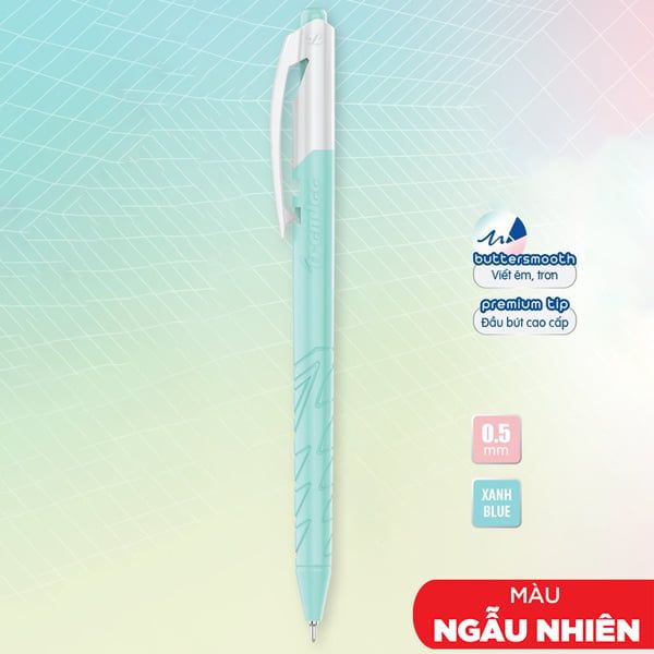 BÚT GEL BI GELB-018 MỰC XANH 4 MÀU CÁN HỘP 20 CÂY (5404-TL)