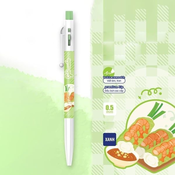 BÚT GELB-034 XANH-GỎICUỐN 0.5MM H20/T960 (5404-TL)