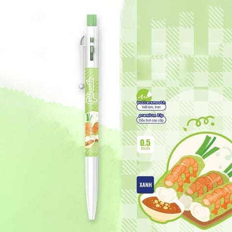 BÚT GELB-034 XANH-GỎICUỐN 0.5MM H20/T960 (5404-TL)