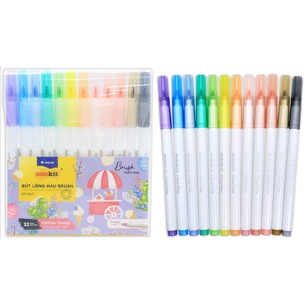 BÚT LÔNG MÀU FP-C017 COTTON CANDY 12 MÀU(5404-TL)