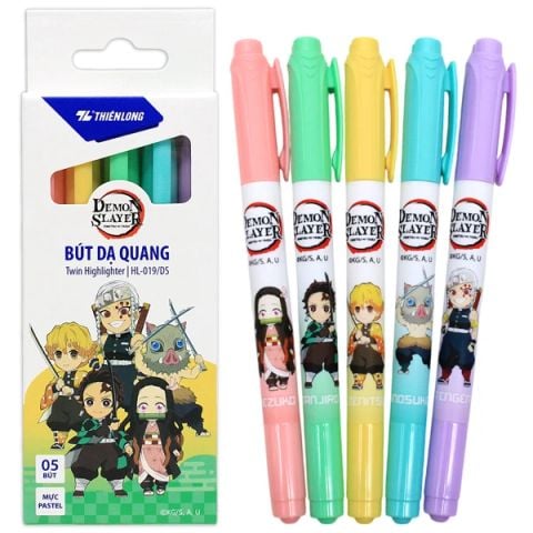 BÚT DẠ QUANG HL-019/DS HỘP 5 MÀU(5404-TL)