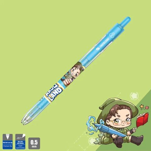 BÚT GEL GEL-074/AK XANH HỘP 10 (5404-TL)