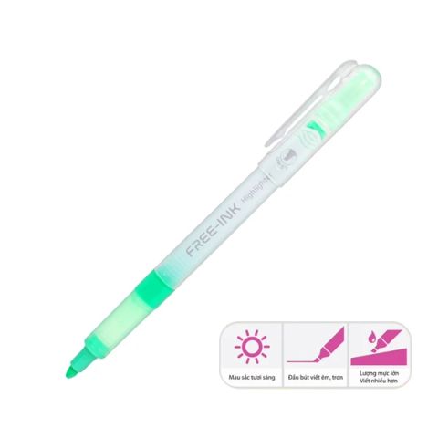 BÚT DẠ QUANG FREE INK HL-020 LÁ HỘP 10 (5404-TL)