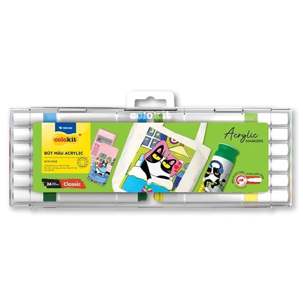 BÚT MÀU ACRYLIC ACM-C018 24 MÀU (5404-TL)