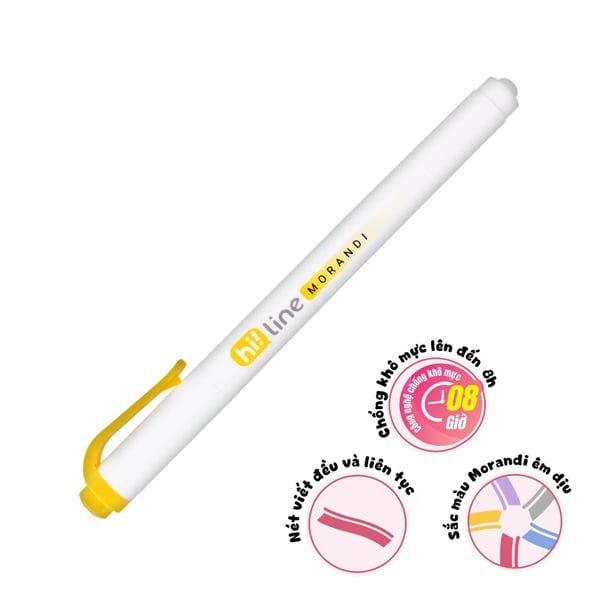 BÚT DẠ QUANG HL-024 VÀNG MORANDI HỘP 10 (5404-TL)