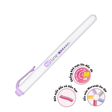 BÚT DẠ QUANG HL-024 TÍM MORANDI HỘP 10 (5404-TL)