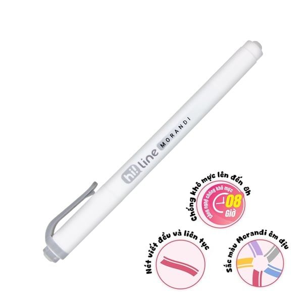 BÚT DẠ QUANG HL-024 XÁM MORANDI HỘP 10 (5404-TL)