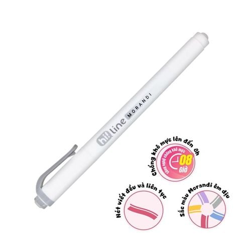 BÚT DẠ QUANG HL-024 XÁM MORANDI HỘP 10 (5404-TL)