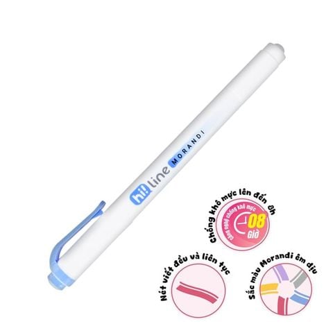 BÚT DẠ QUANG HL-024 XANH MORANDI HỘP 10 (5404-TL)