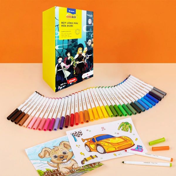 BÚT LÔNG MÀU RỬA ĐƯỢC SWM-C013/DS 60 MÀU (5404-TL)