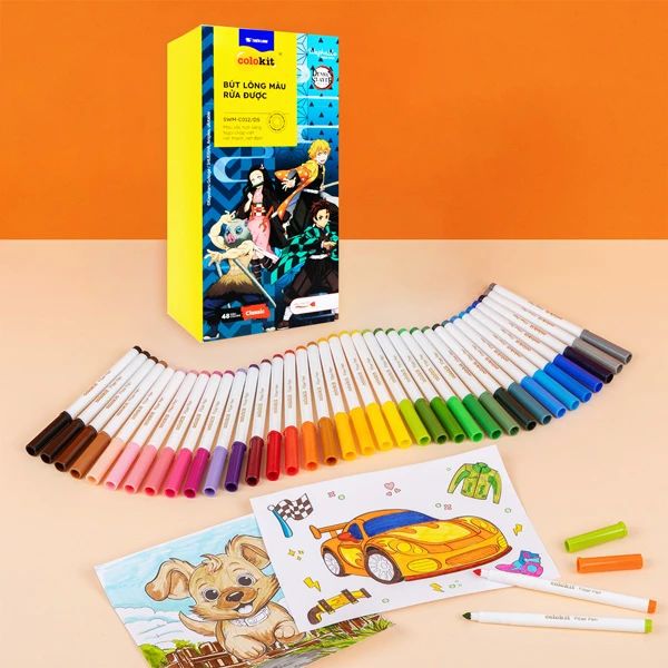 BÚT LÔNG MÀU RỬA ĐƯỢC SWM-C012/DS 48 MÀU (5404-TL)