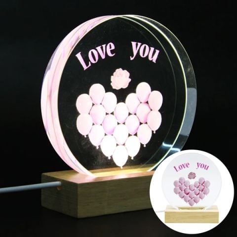 PHA LÊ TIM 2CM ĐẾ GỖ ĐÈN  (0233-T.PHÁT)