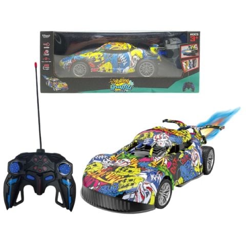 VECTO XE ĐUA GRAFFITI PHUN SƯƠNG ĐIỀU KHIỂN VÀNG VT8673A/YL (VTA)