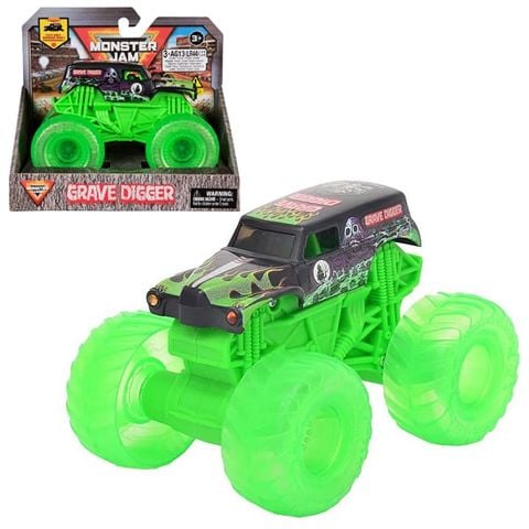 MONSTER JAM CHIẾN XE 1:43 BÁNH XE PHÁT SÁNG GRAVE DIGGER VLL 20148984/6071190 (VTA)