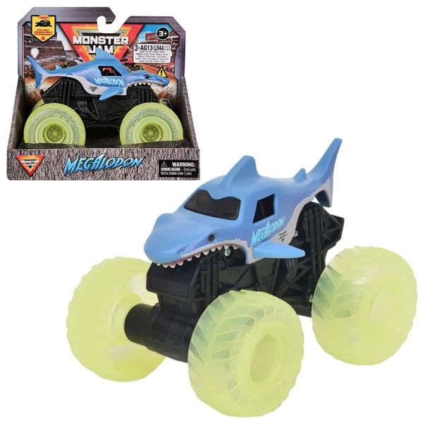 MONSTER JAM CHIẾN XE 1:43 BÁNH XE PHÁT SÁNG MEGALODON VLL 20148985/6071190 (VTA)