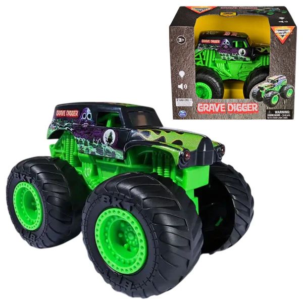 MONSTER JAM CHIẾN XE 1:24  ĐÈN & ÂM THANH GRAVE DIGGER VLL 20148986/6071191 (VTA)