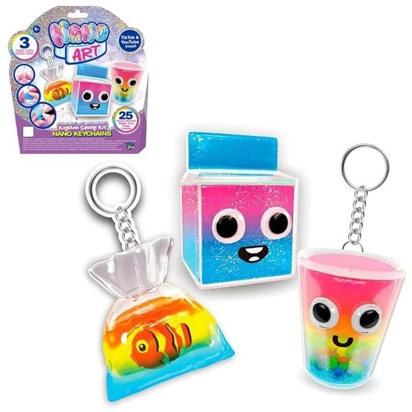 NANO ART ĐỒ CHƠI NANO ART - MÓC KHÓA ĐÁNG YÊU 238102-6L (VTA)