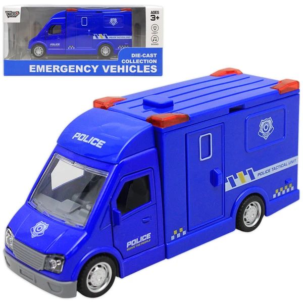 VECTO XE VAN CẢNH SÁT CÓ ĐÈN VÀ ÂM THANH (XANH) VT33K (VTA)