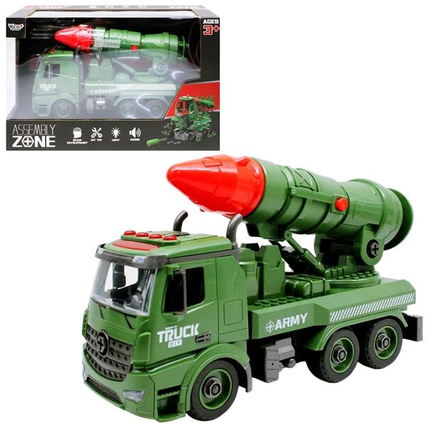 VECTO ĐỒ CHƠI LẮP RÁP DIY XE TẢI CHỞ TÊN LỬA CÓ ĐÈN VÀ ÂM THANH VT9091A (VTA)