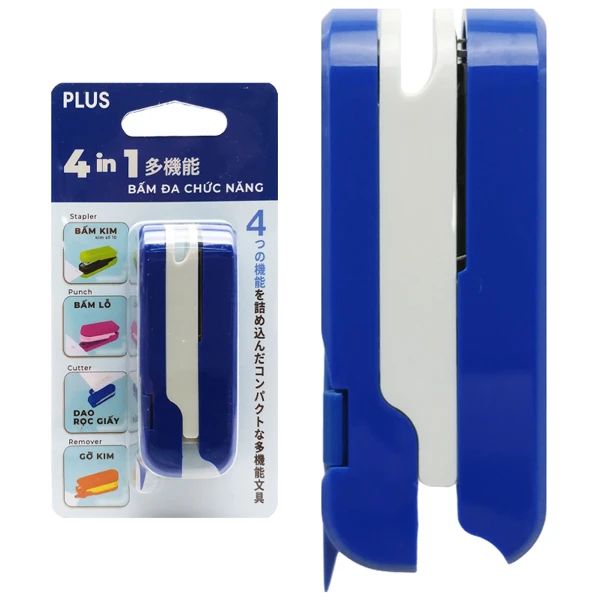 PLUS - BẤM ĐA CHỨC NĂNG 4 IN 1 - MÀU XANH DƯƠNG 210-V011 (8C/H) (HV)