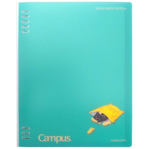 SỔ CÒNG 8 LỖ CAT'S DAILY LIFE KẺ CARO 5MM, 80 TRANG BN-B5H8CAT-02 NEW(0377-TK)