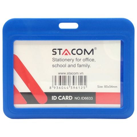 STACOM - BẢNG TÊN NHỰA CAO CẤP ID6633 (NGANG) 85*54MM (6C/L) (ST-5390)