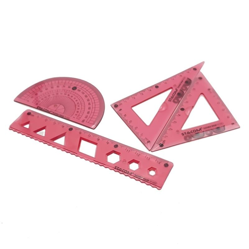 STACOM- FR102S Bộ 4 Cây Thước Dẻo ( Màu Ngẫu Nhiên)