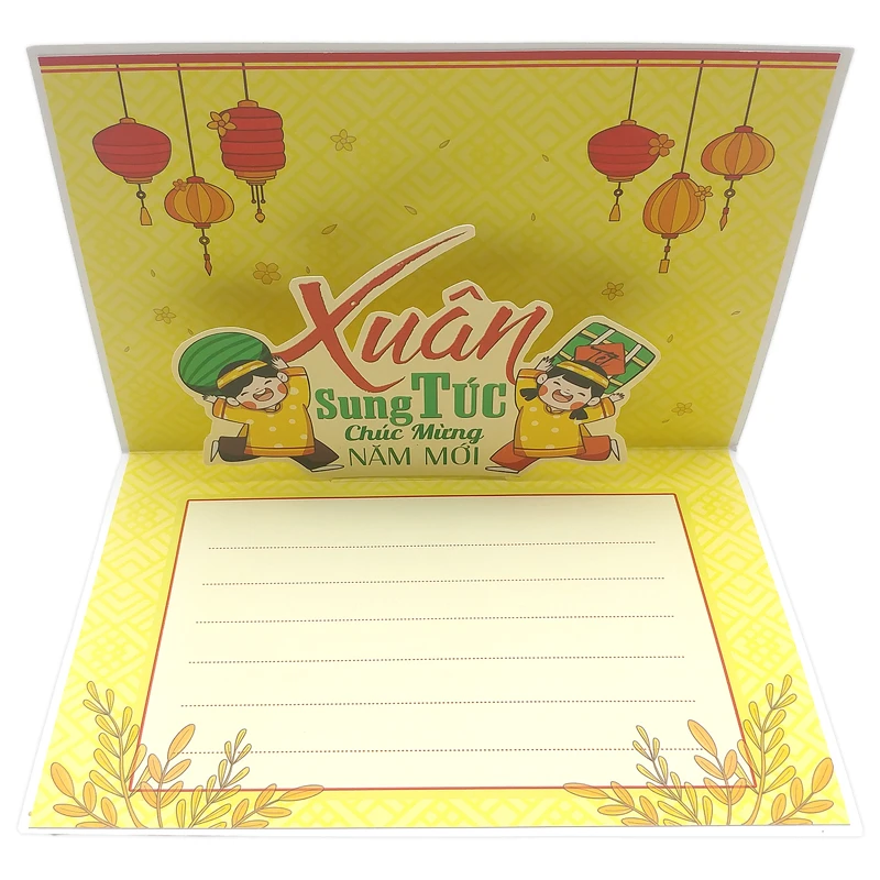 THIỆP TẾT 3D (13*18) (QC G.LONG) - Giao hàng ngẫu nhiên